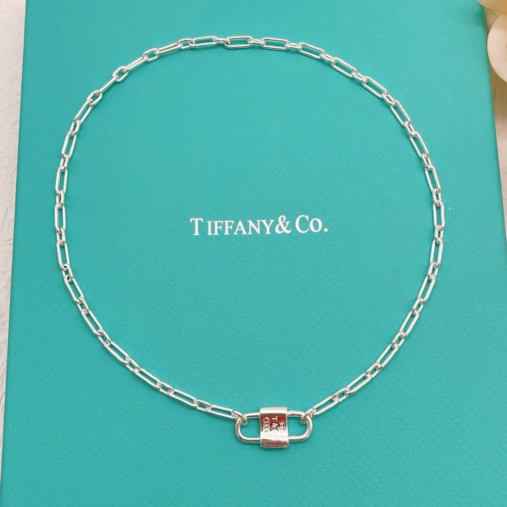 Tiffany & Co. Silver lock necklace